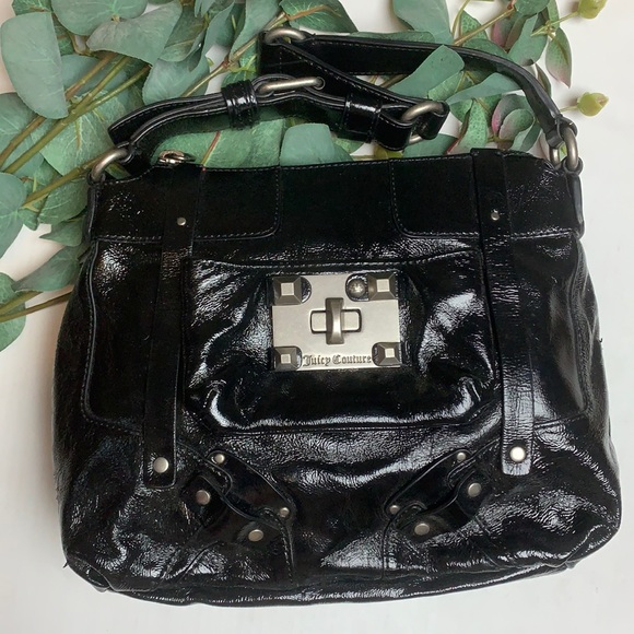 Juicy Couture Handbags - Juicy Couture vintage Y2K black leather bag